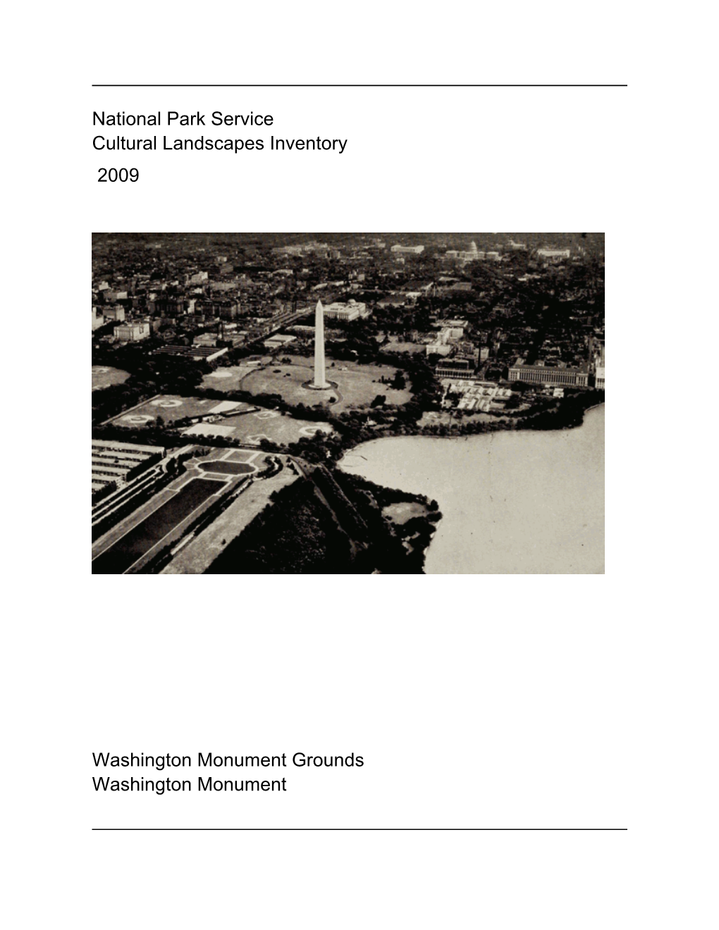 National Park Service Cultural Landscapes Inventory Washington