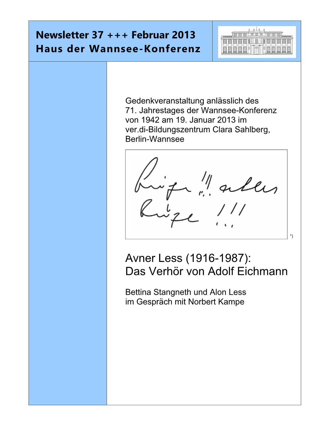 Avner Less (1916-1987): Das Verhör Von Adolf Eichmann