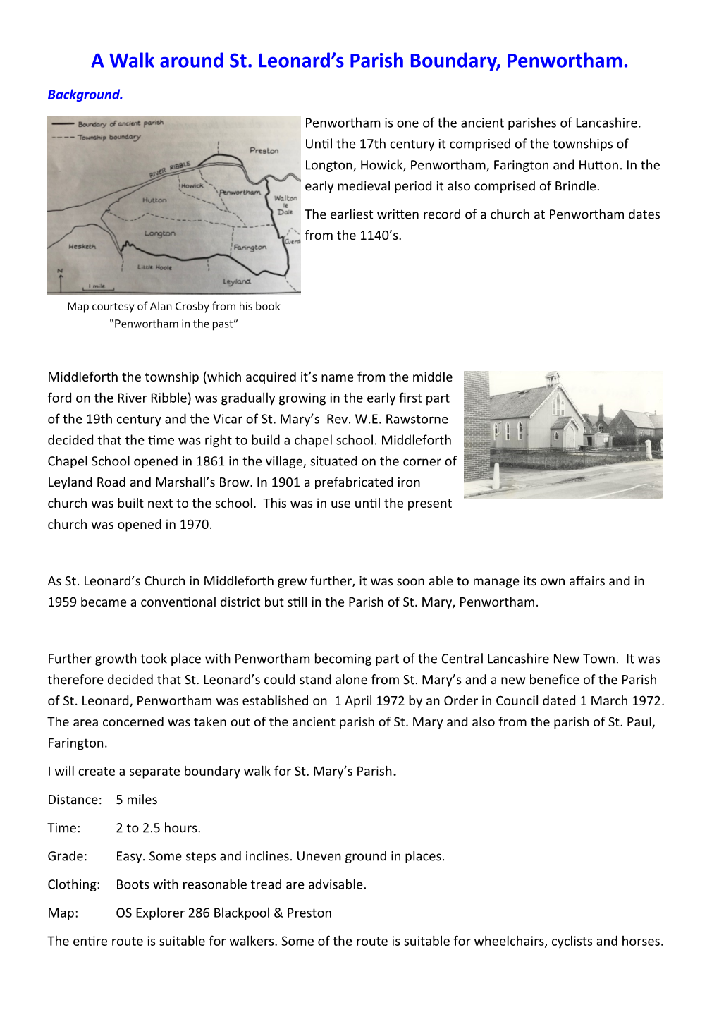 A Walk Around St. Leonard's Parish Boundary, Penwortham