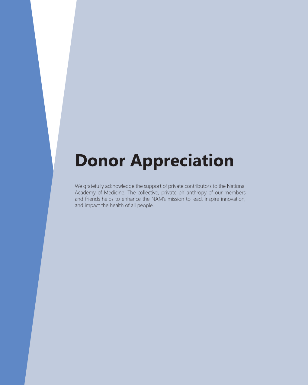 Donor Appreciation