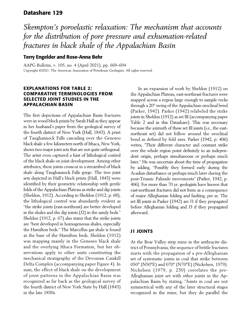 Skempton's Poroelastic Relaxation