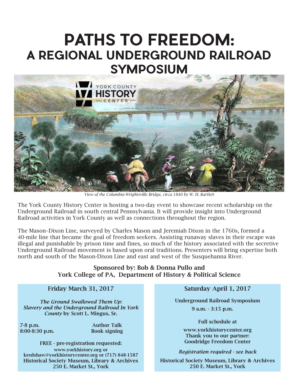 Paths to Freedom: a Regional Underground Railroad Symposium