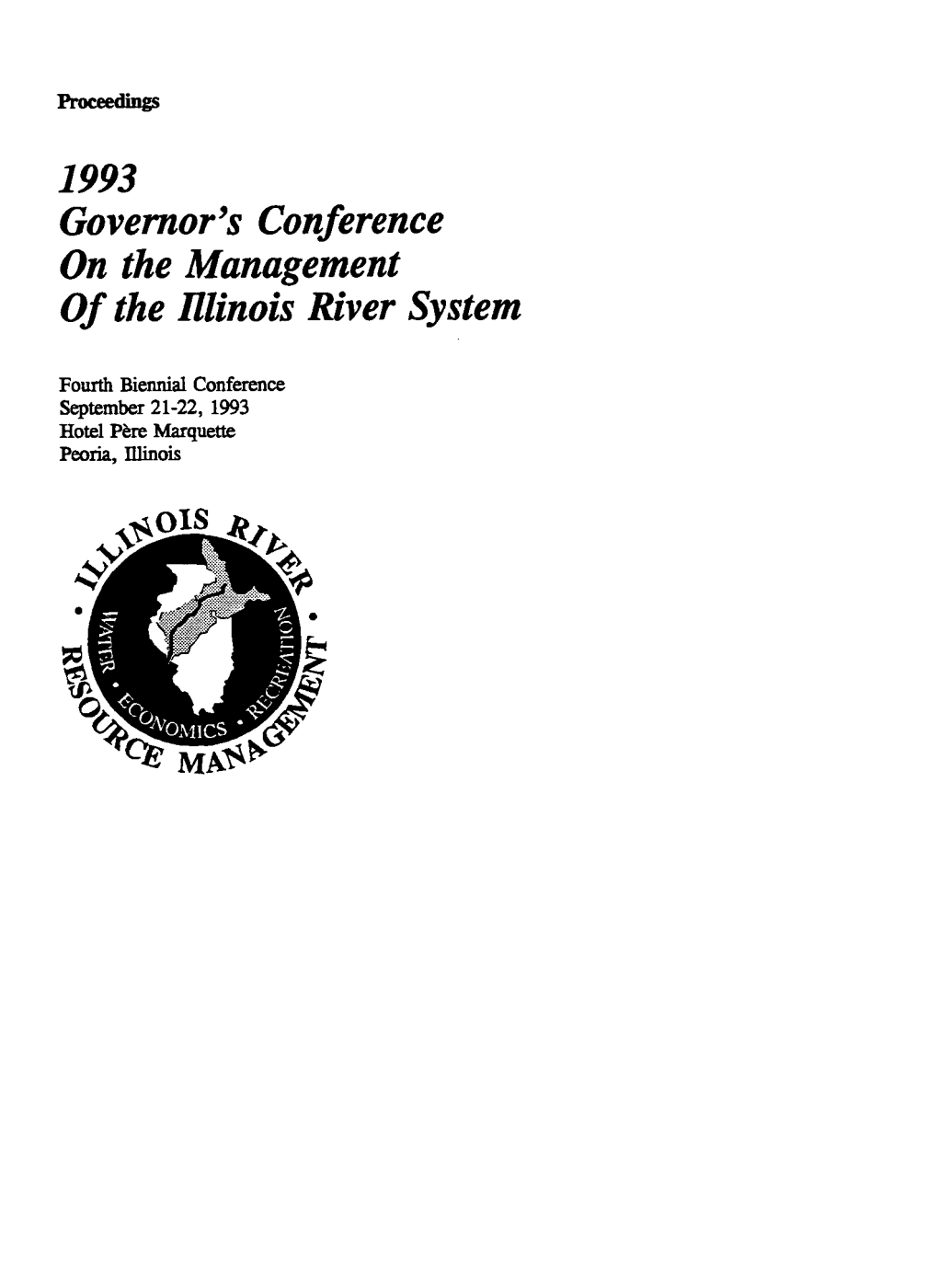 Governors Conference on the Management of the Illinois River