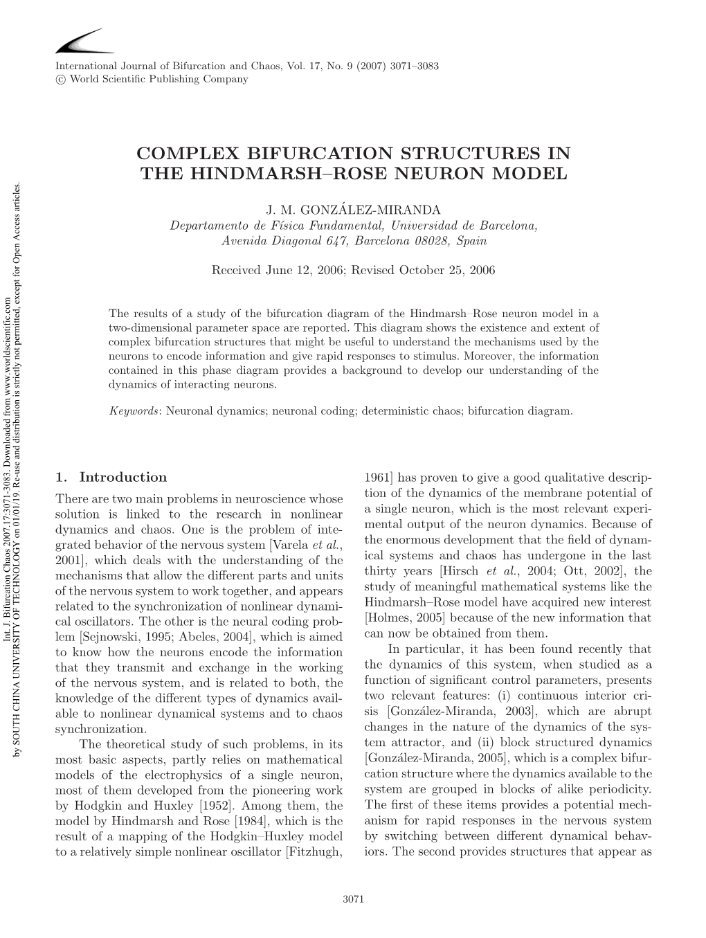 Complex Bifurcation Structures in the Hindmarsh–Rose Neuron Model