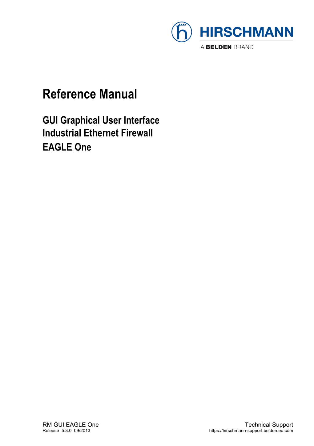 Reference Manual GUI Graphical User Interface EAGLE One Rel. 5.3