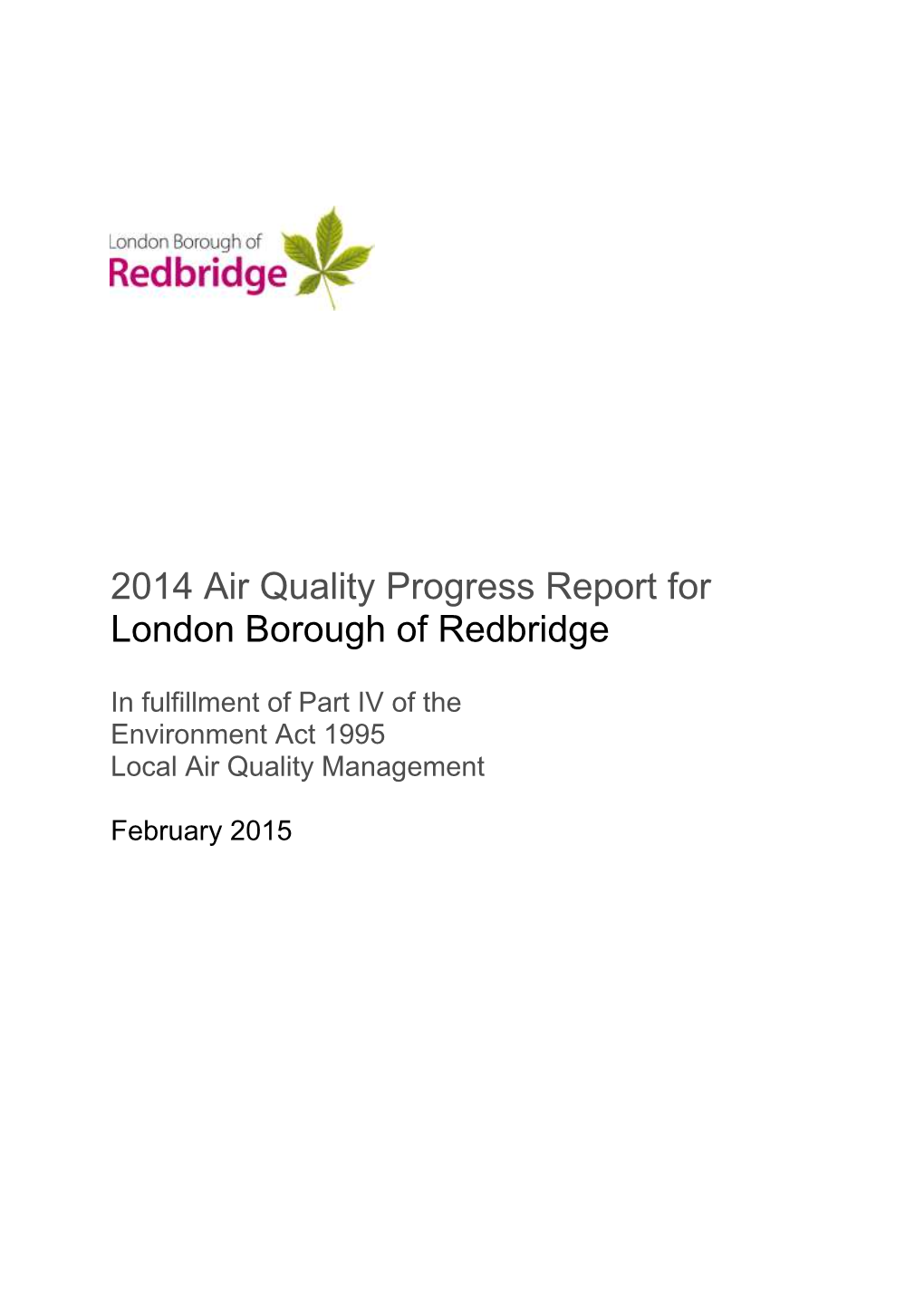 Air Quality Progress Report 2013