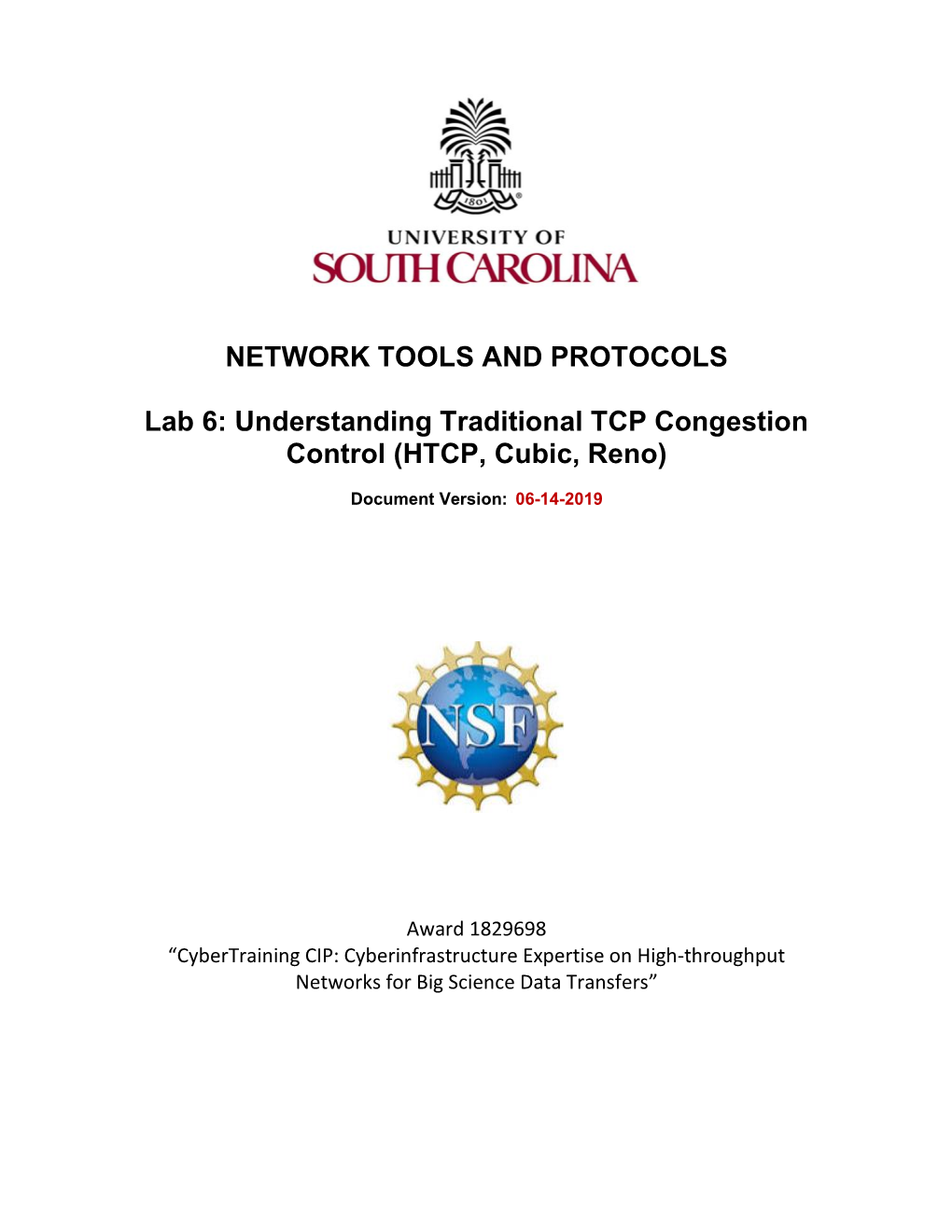 Lab 6: Understanding Traditional TCP Congestion Control (HTCP, Cubic, Reno)