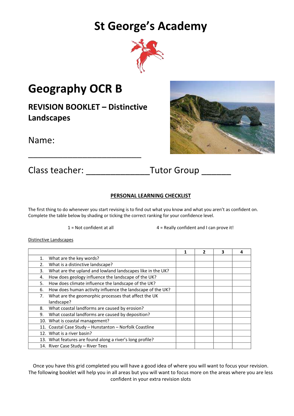 St George's Academy Geography OCR B