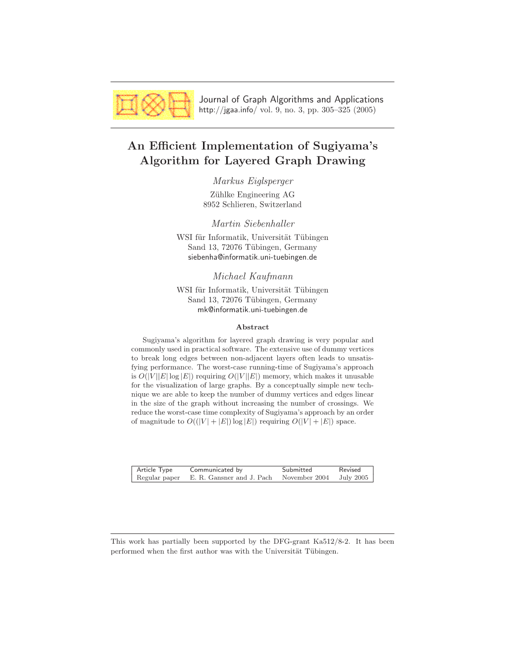 An Efficient Implementation of Sugiyama's Algorithm for Layered