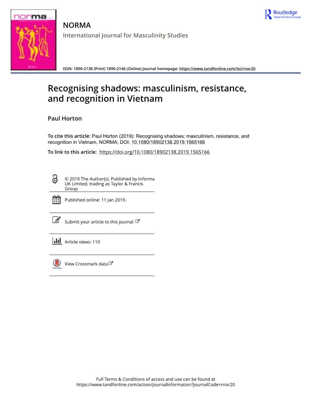 Masculinism, Resistance, and Recognition in Vietnam