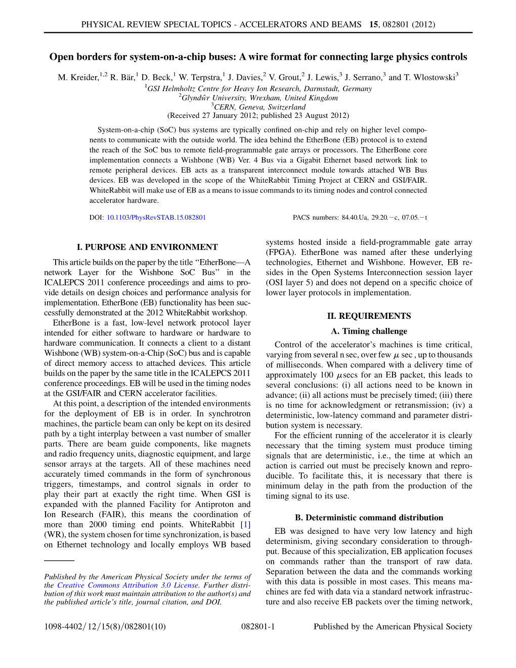 Open Borders for System-On-A-Chip Buses: a Wire Format for Connecting Large Physics Controls