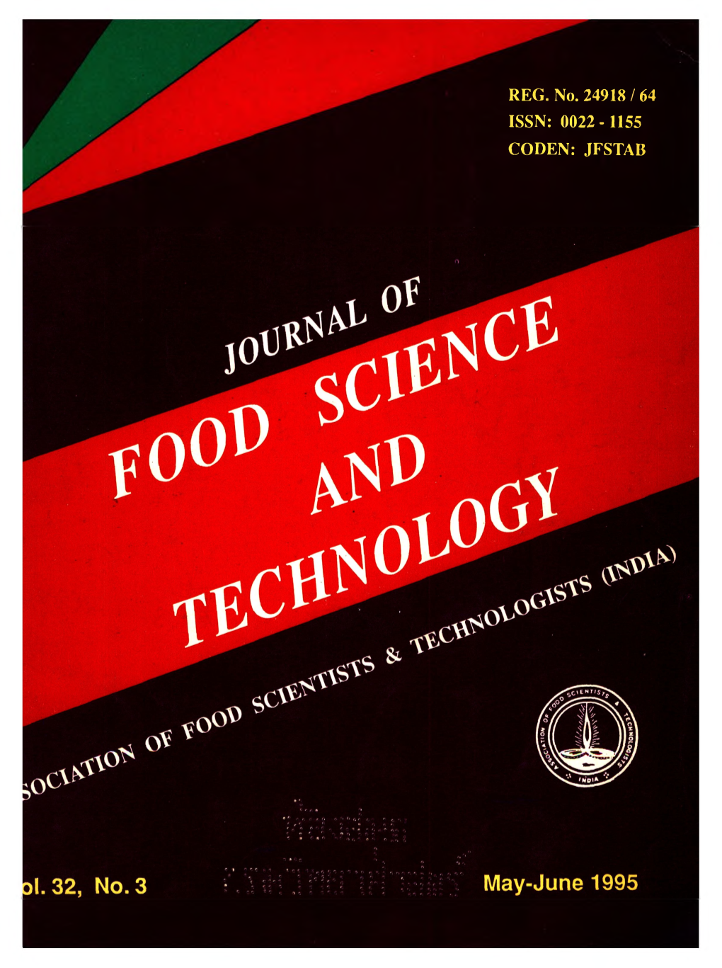 Journal of Food Science and Technology 1995 Volume.32 No.3