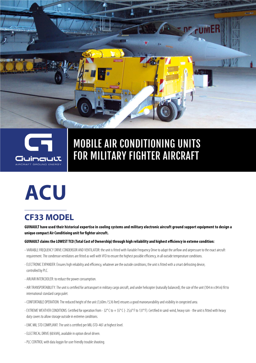 Mobile Air Conditioning Units for Military Fighter Aircraft