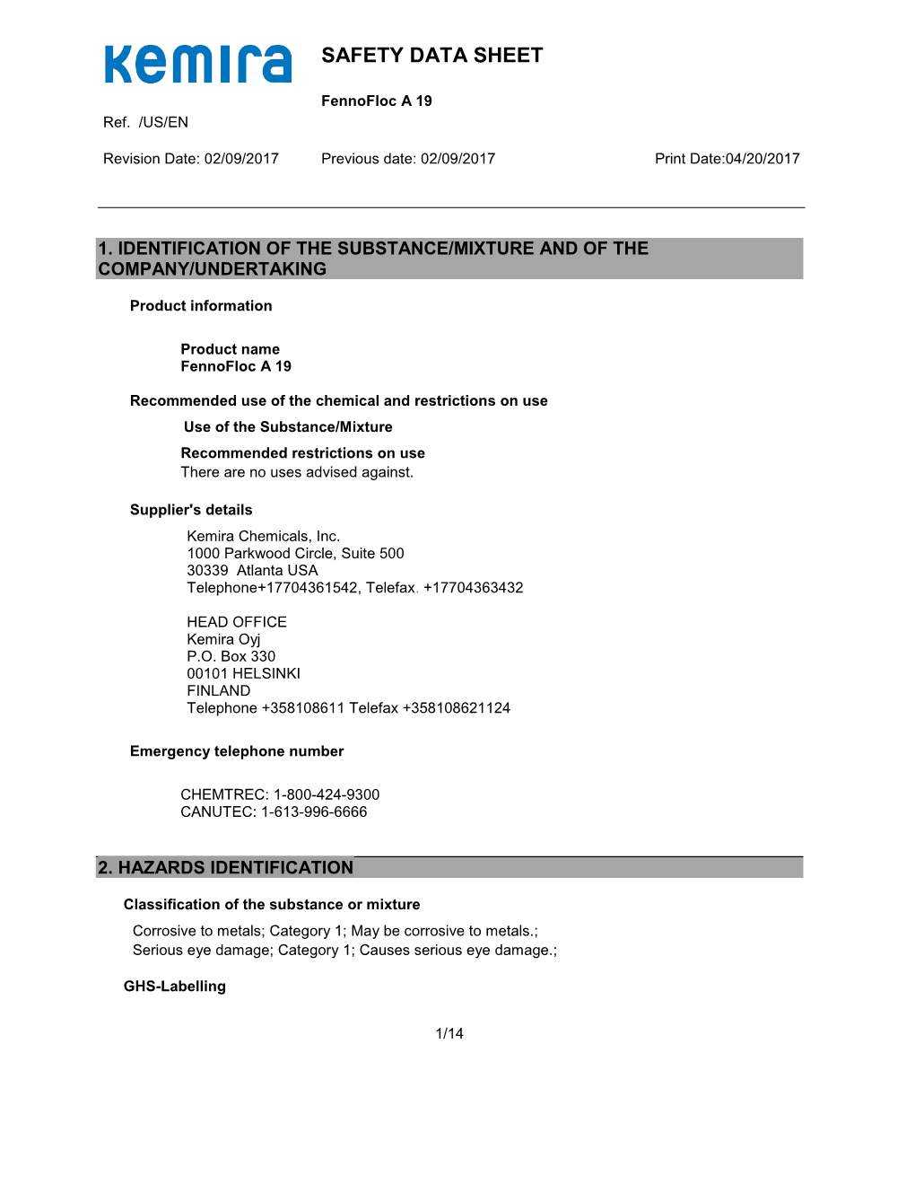 Safety Data Sheet