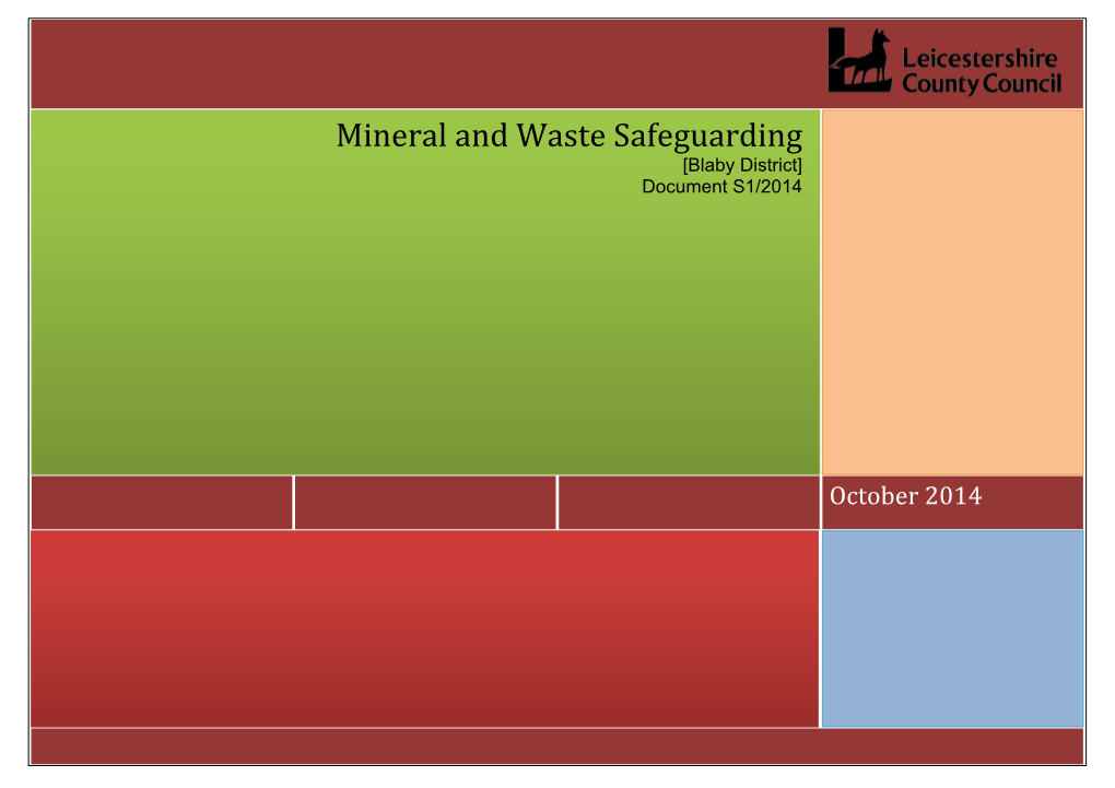 Mineral and Waste Safeguarding [Blaby District] Document S1/2014