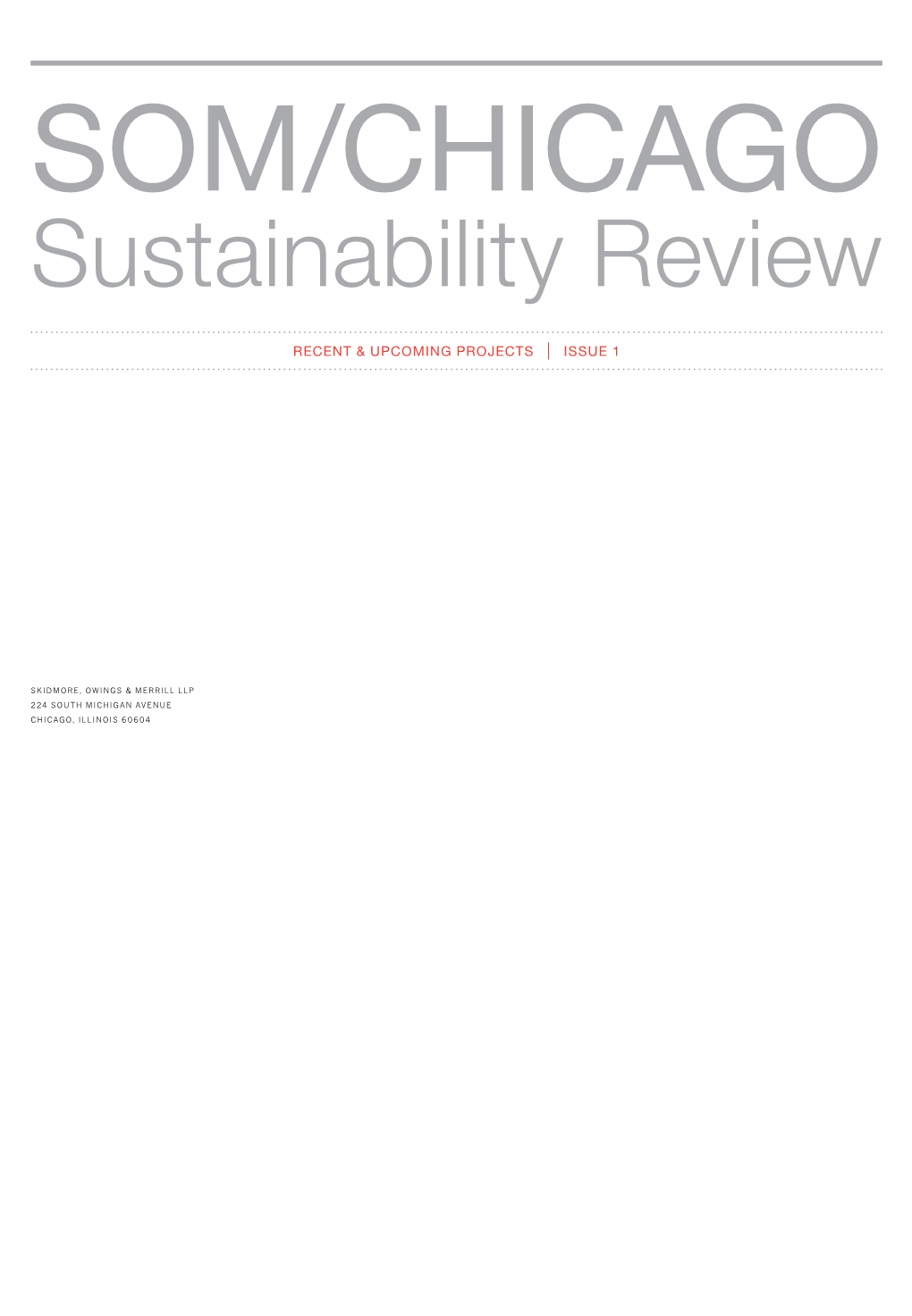 SOM/CHICAGO Sustainability Review