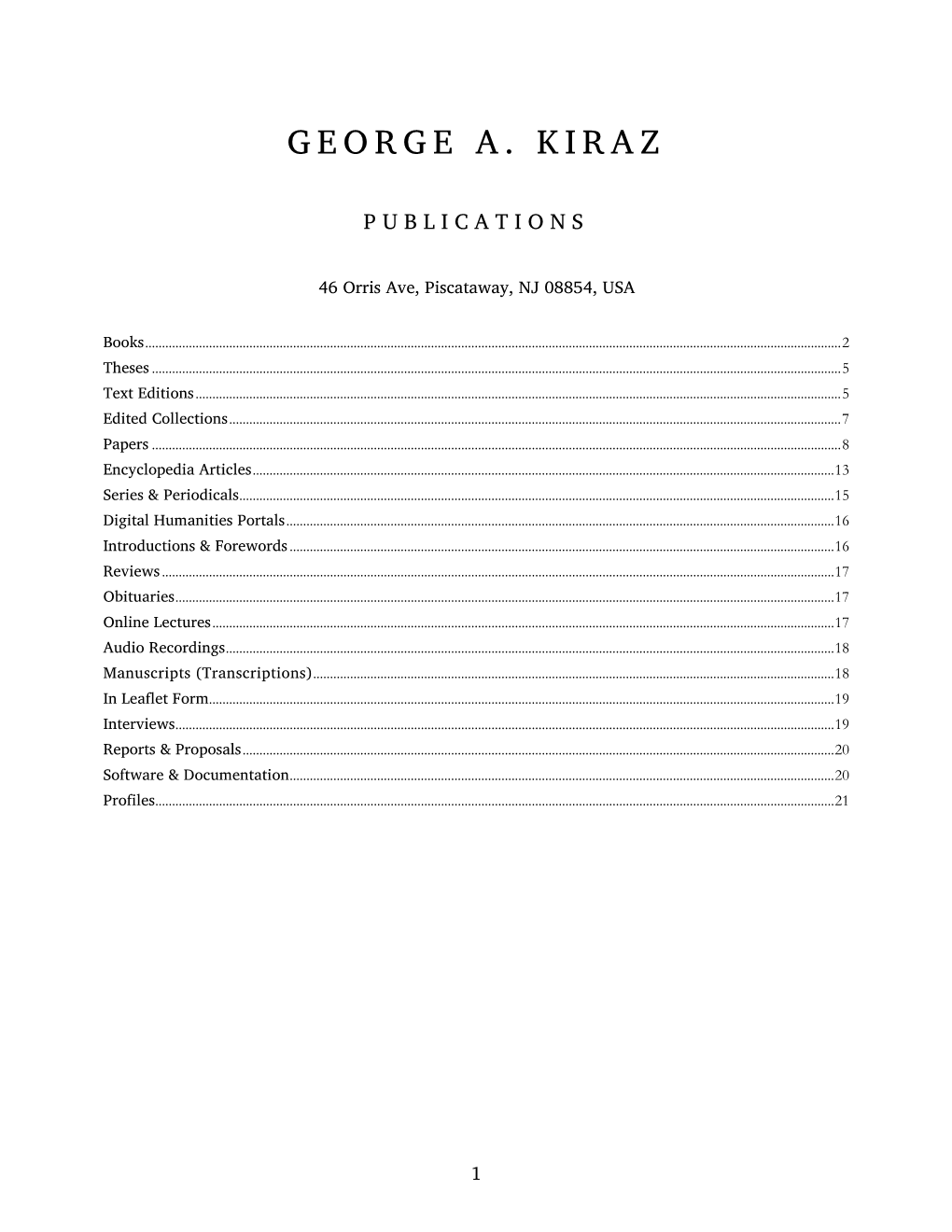 George A. Kiraz