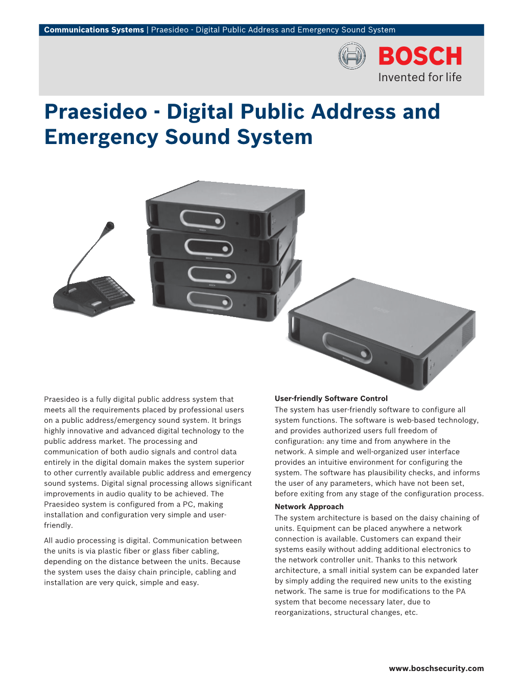 Praesideo - Digital Public Address and Emergency Sound System