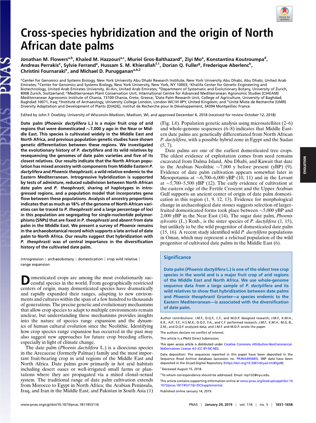 Cross-Species Hybridization and the Origin of North