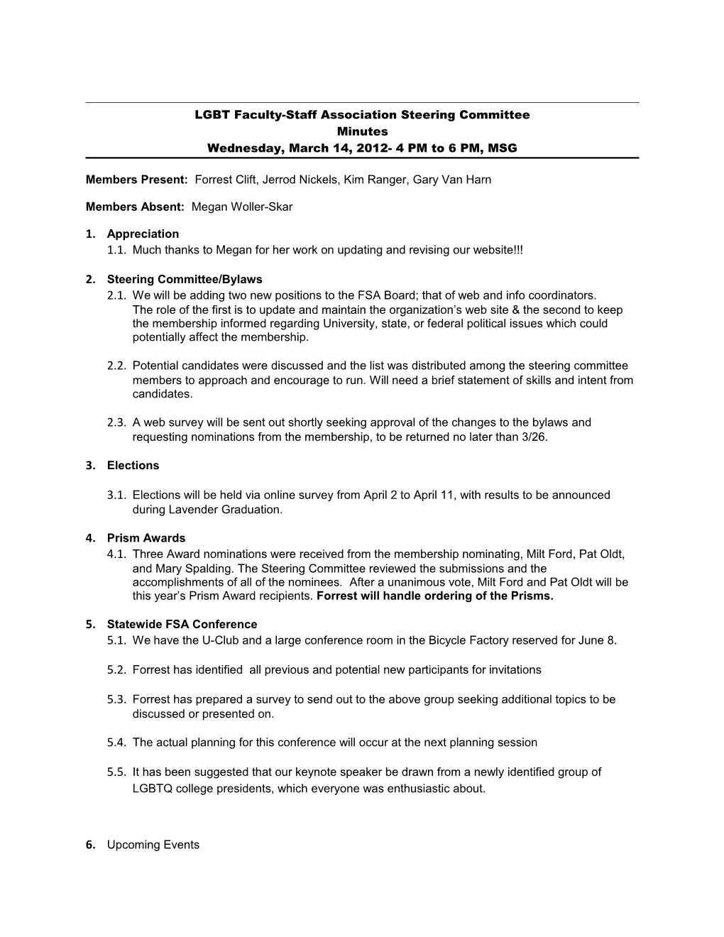 LGBT Faculty-Staff Association Steering Committee s1