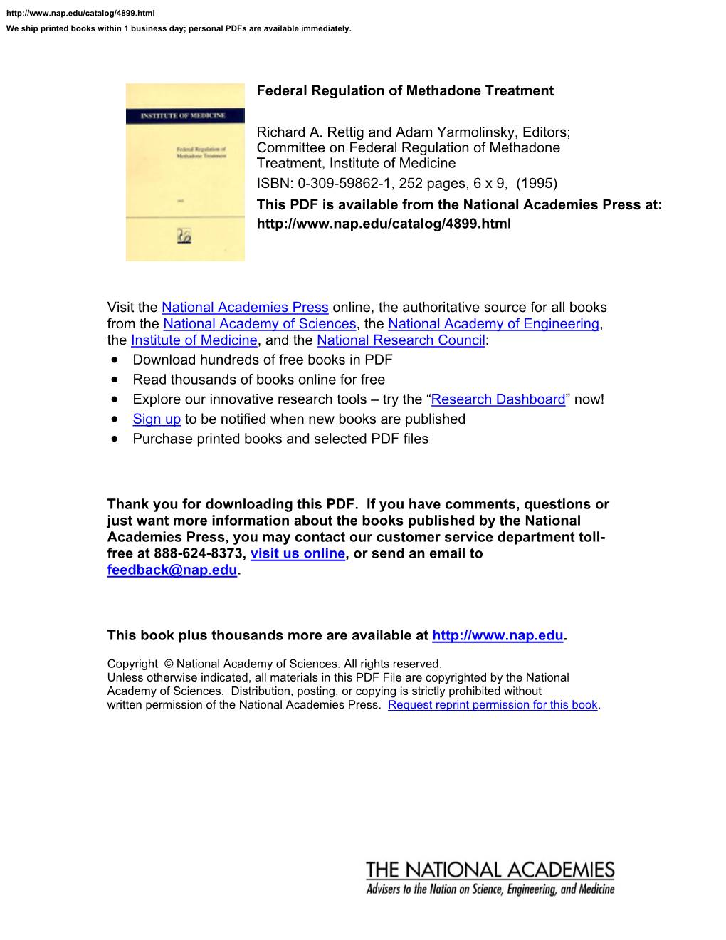 Federal-Regulation-Of-Methadone-Treatment.Pdf