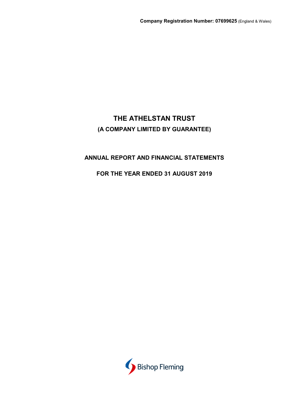 Athelstan Trust Company Accounts 18-19