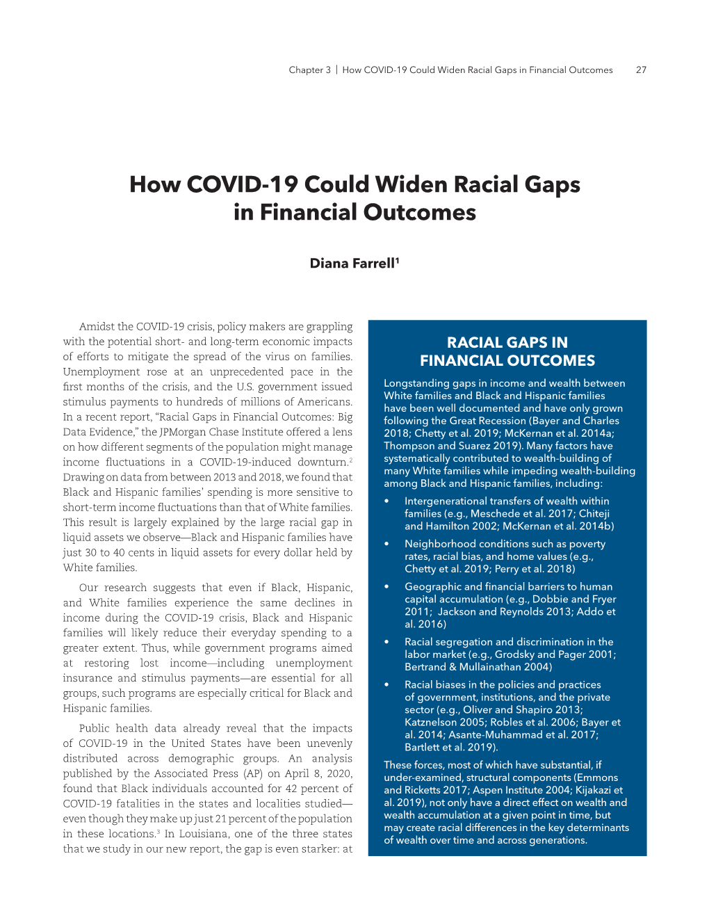 How COVID-19 Could Widen Racial Gaps in Financial Outcomes 27