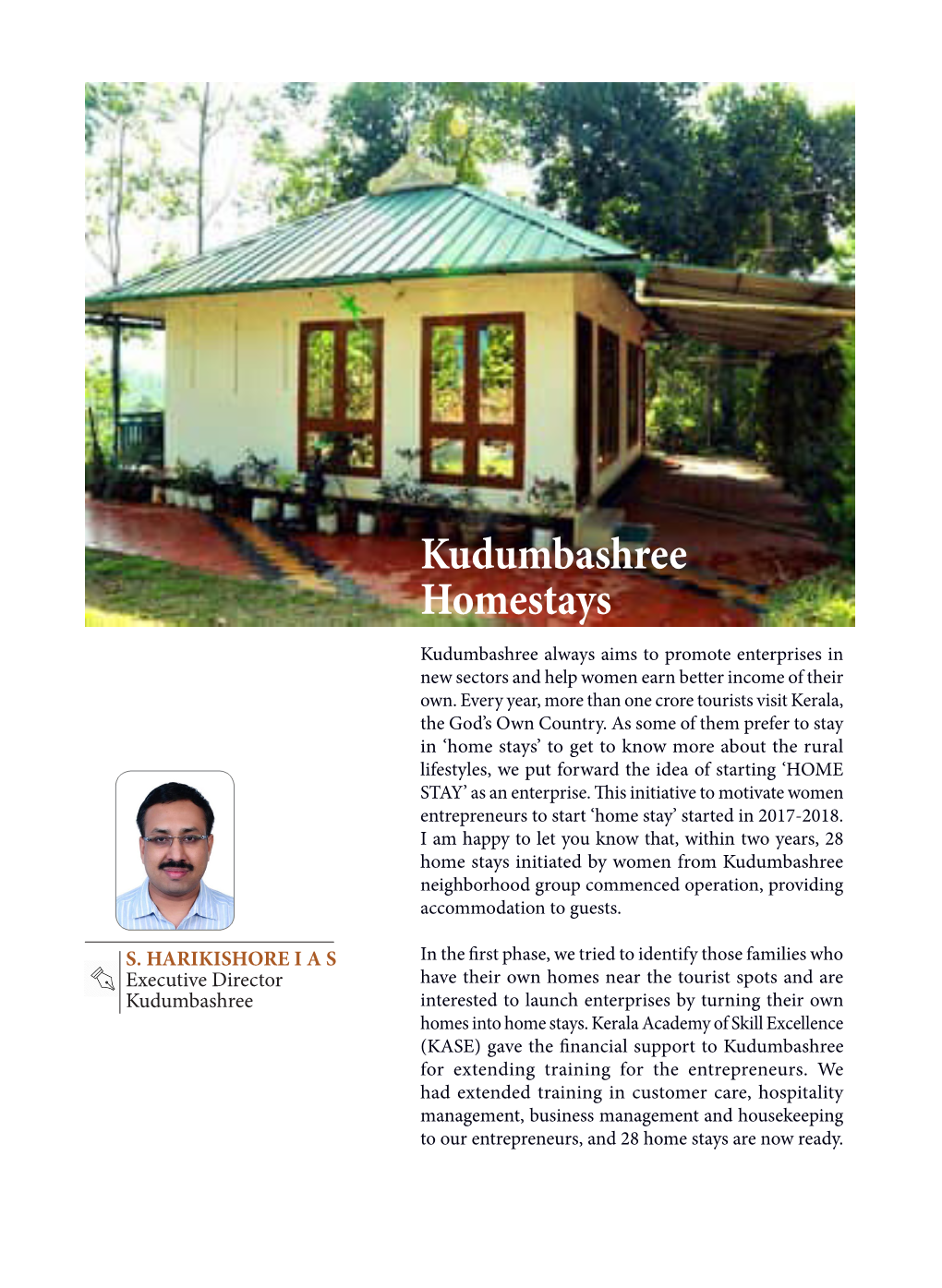 Kudumbashree Homestays Kudumbashree Always Aims to Promote Enterprises in New Sectors and Help Women Earn Better Income of Their Own