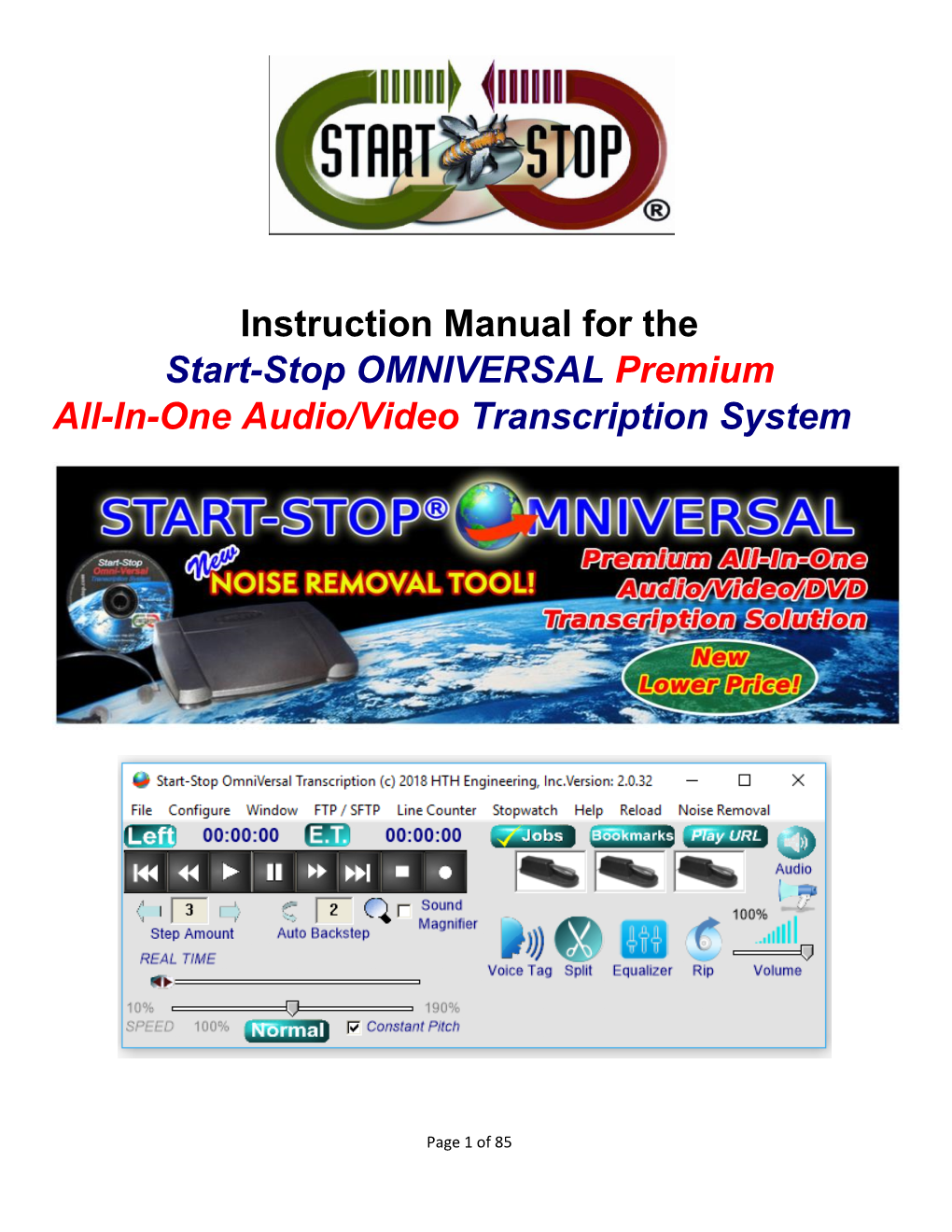 Instruction Manual for the Start-Stop OMNIVERSAL Premium All-In-One