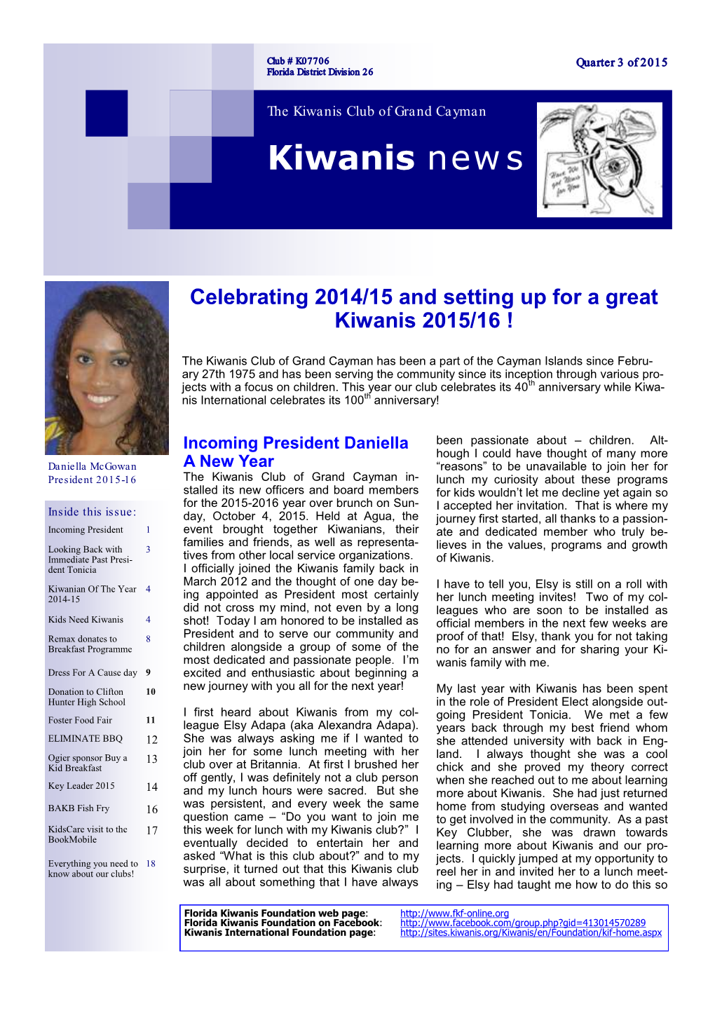 Kiwanis News