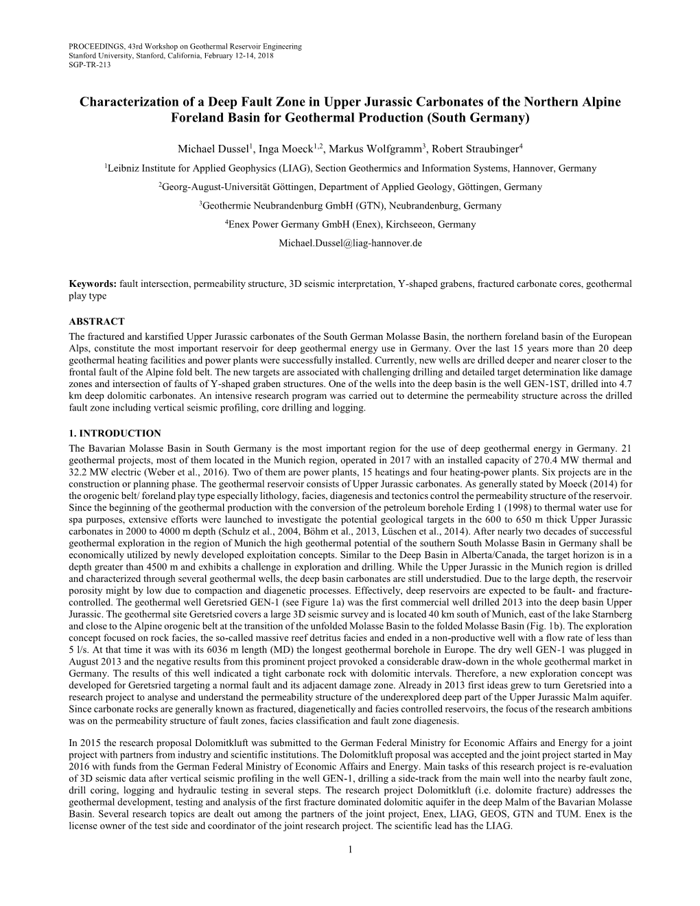 Characterization of a Deep Fault Zone in Upper Jurassic Carbonates of the Northern Alpine Foreland Basin for Geothermal Production (South Germany)