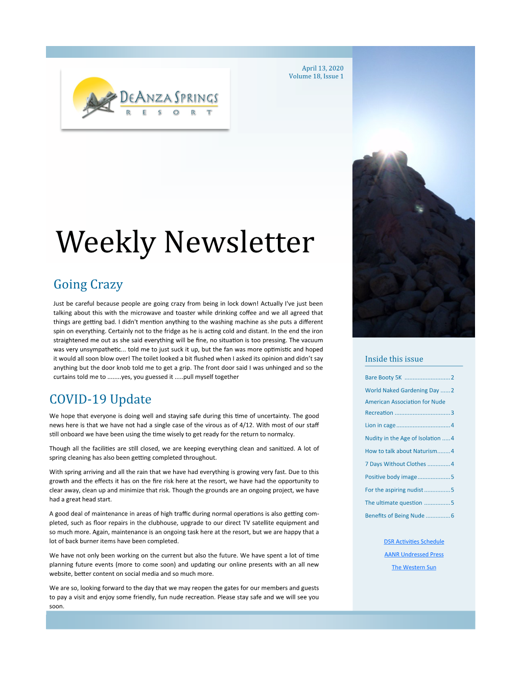 Weekly Newsletter