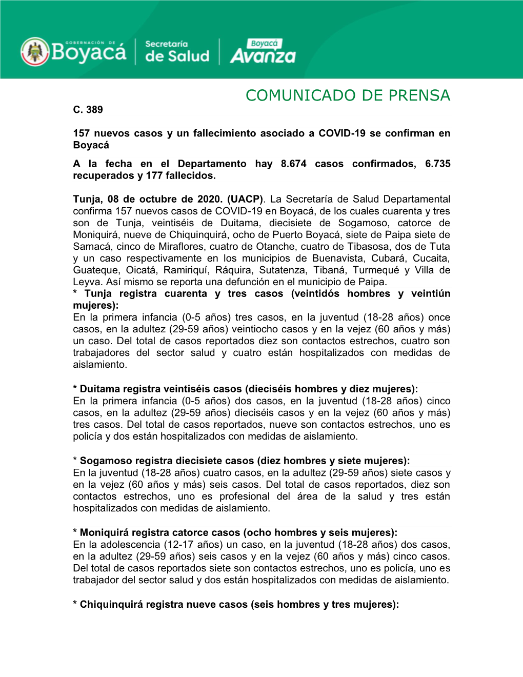 Comunicado De Prensa C