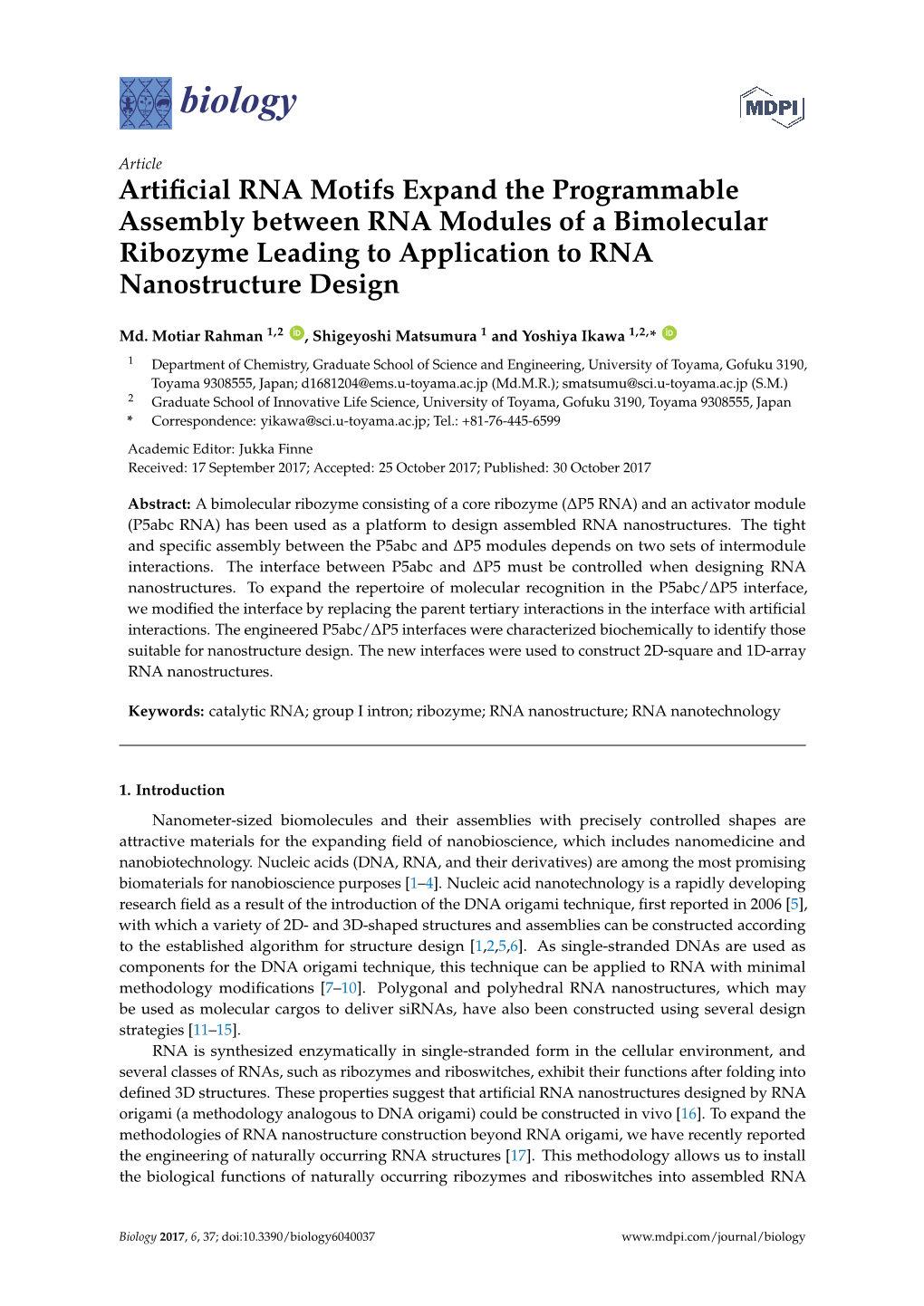 Artificial RNA Motifs Expand the Programmable Assembly Between