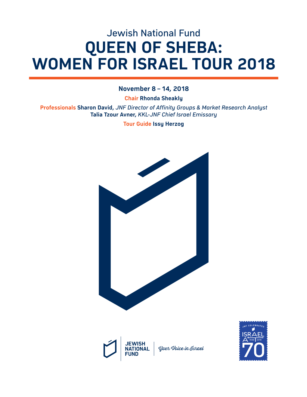 Queen of Sheba: Women for Israel Tour 2018