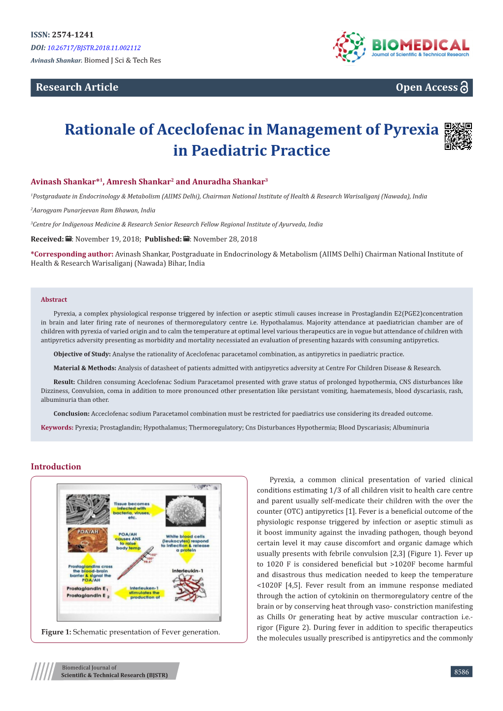 Rationale of Aceclofenac in Management of Pyrexia in Paediatric Practice