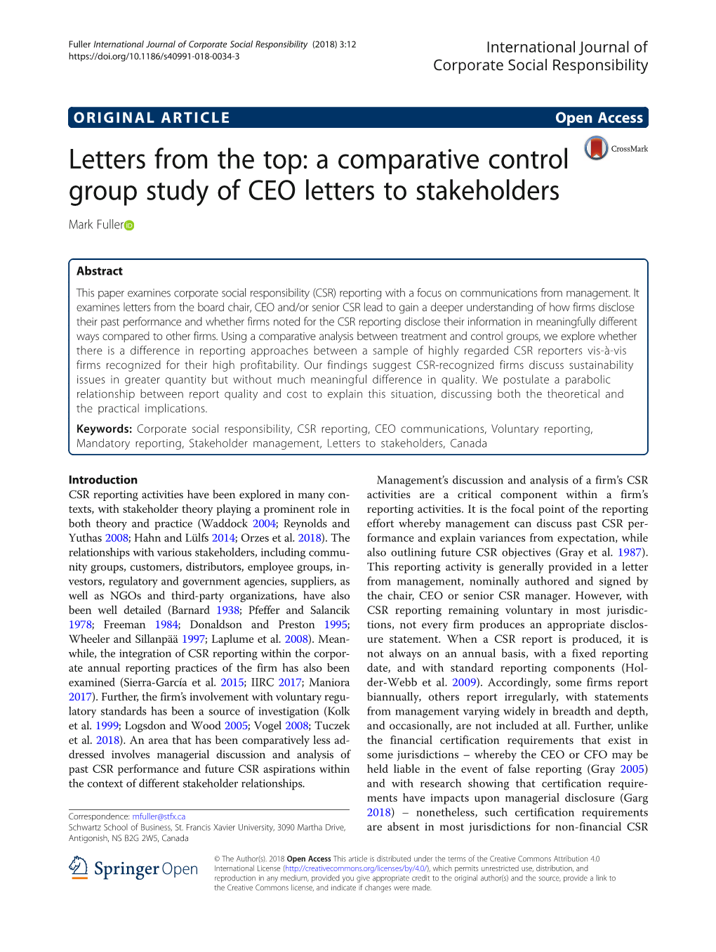 View of the Extant Literature and a De- There Is Widespread Interest in Social Responsibility Scription of Our Research Methods, Our Findings Suggest Reporting”