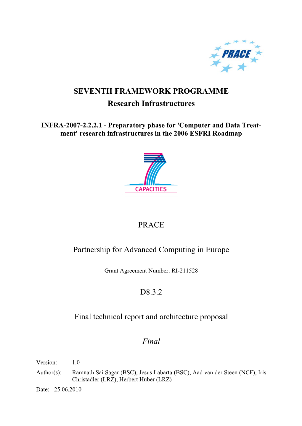 SEVENTH FRAMEWORK PROGRAMME Research Infrastructures