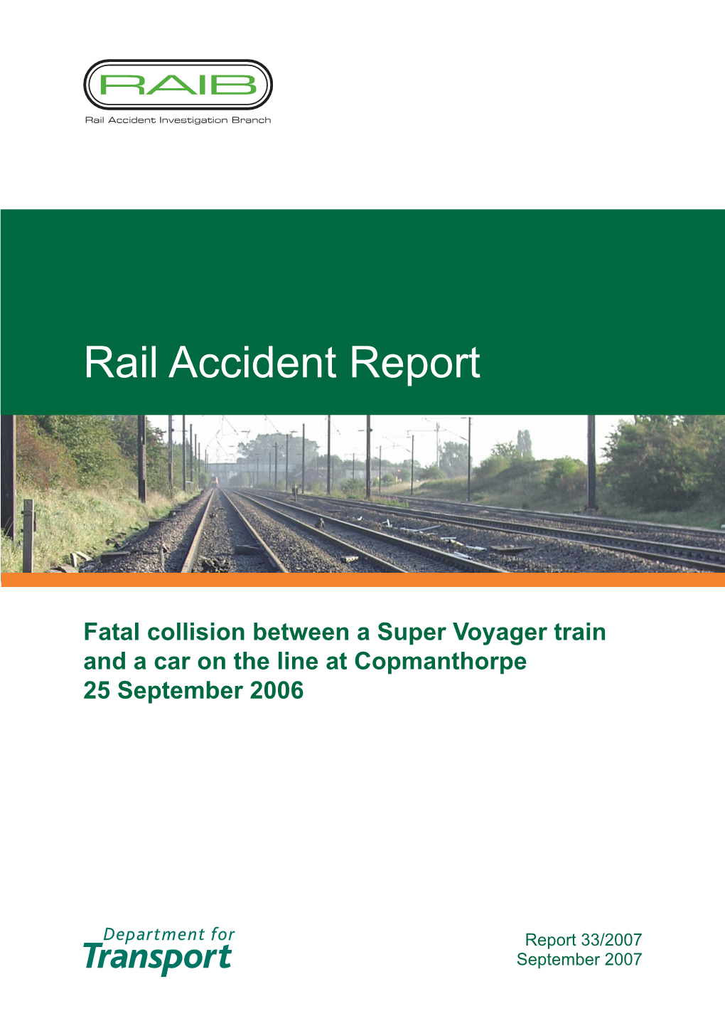 Rail Accident Report