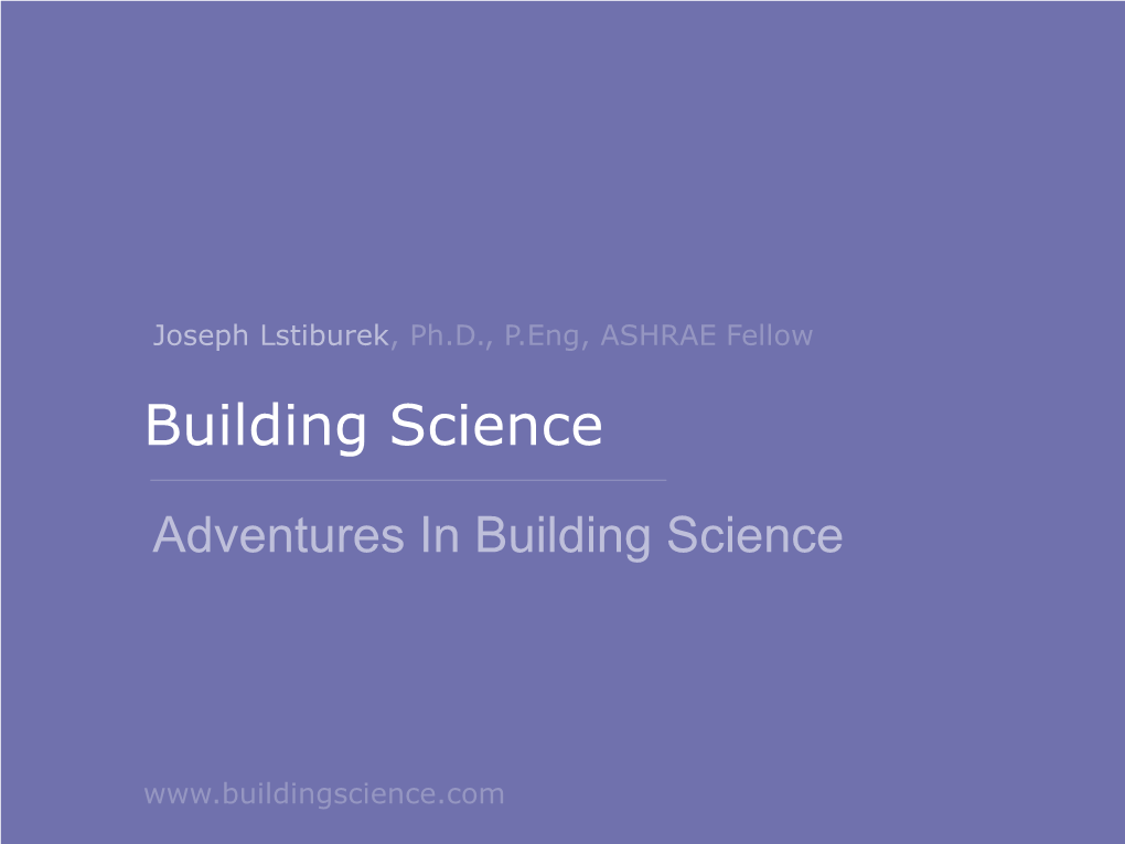 Building Science 2006