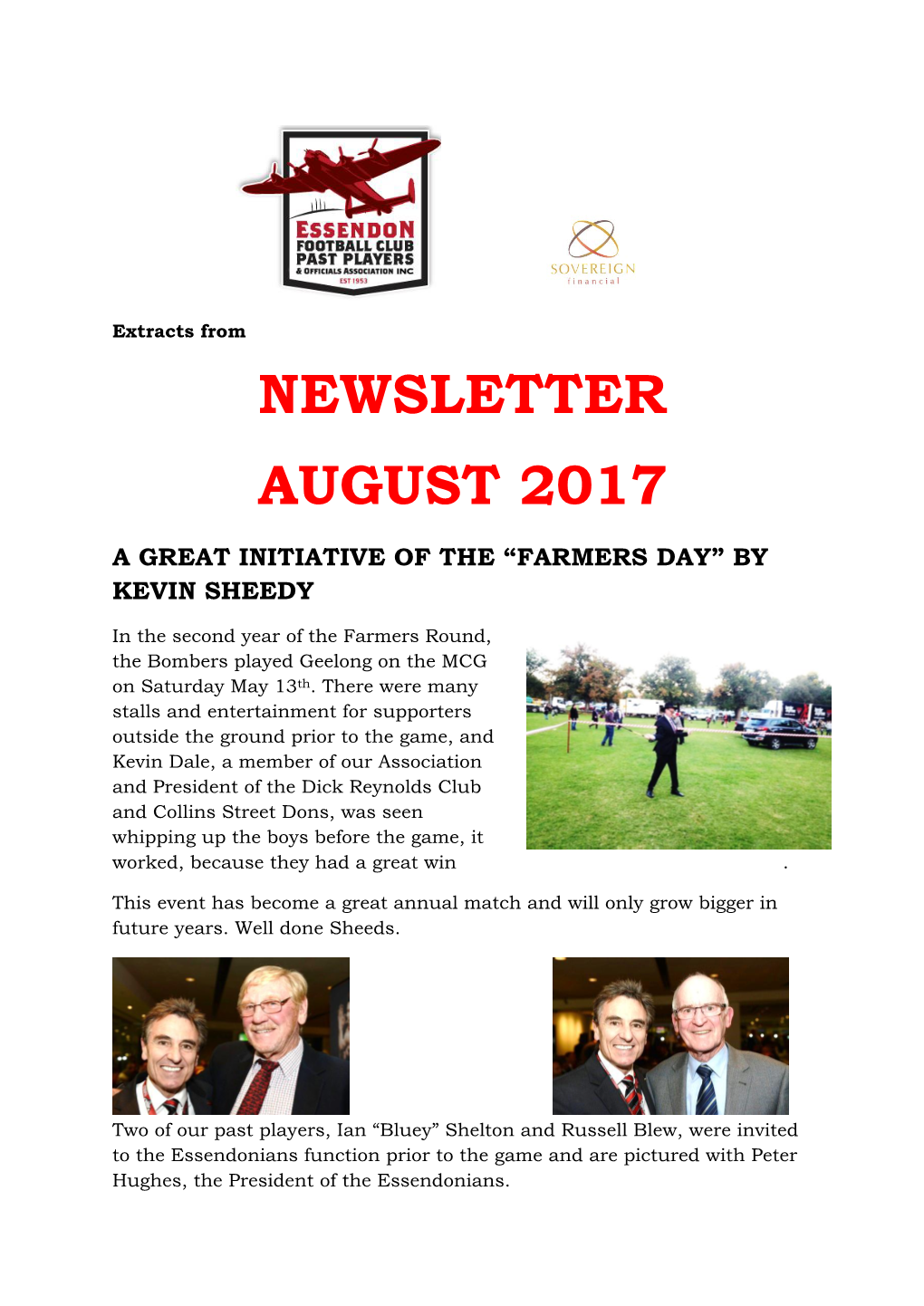 Newsletter August 2017