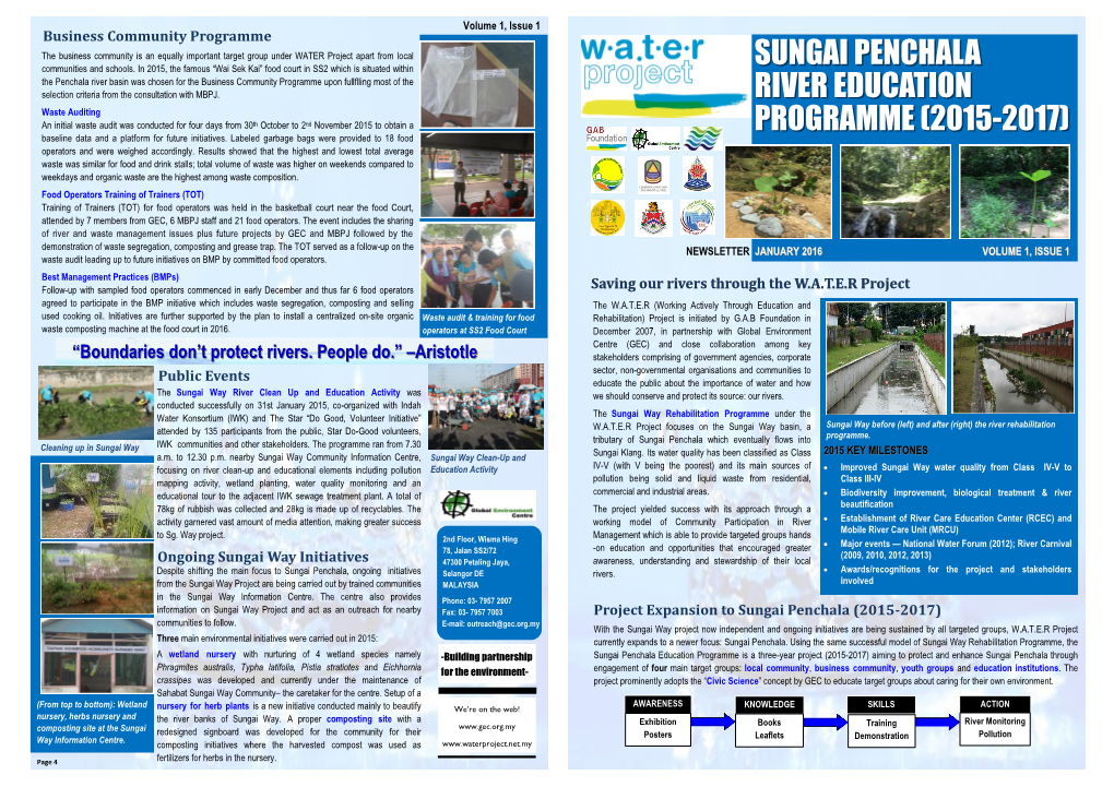 Sungai Penchala River Education