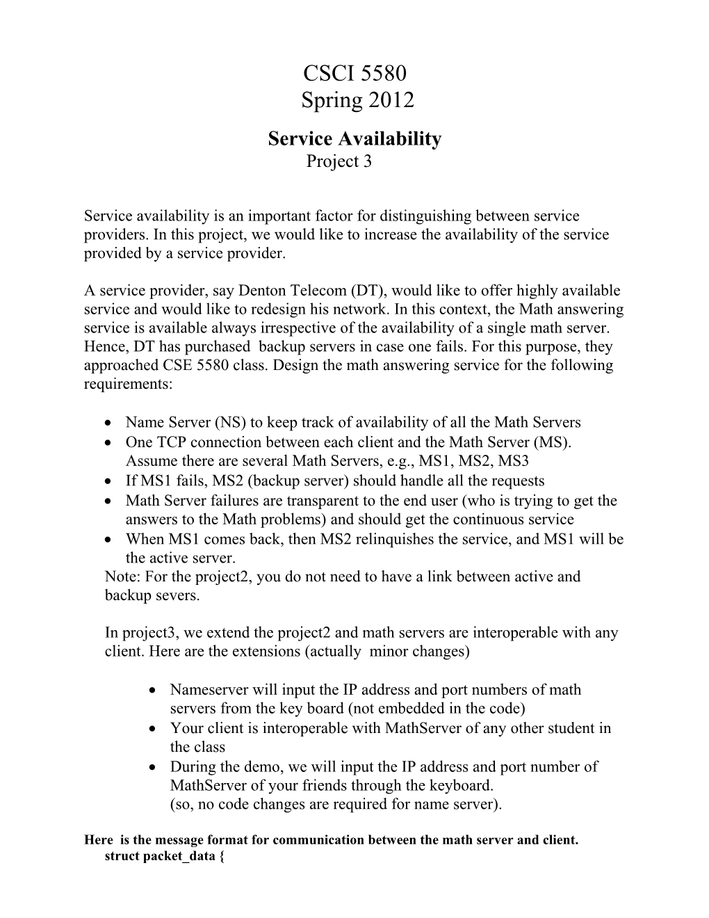 Service Availability