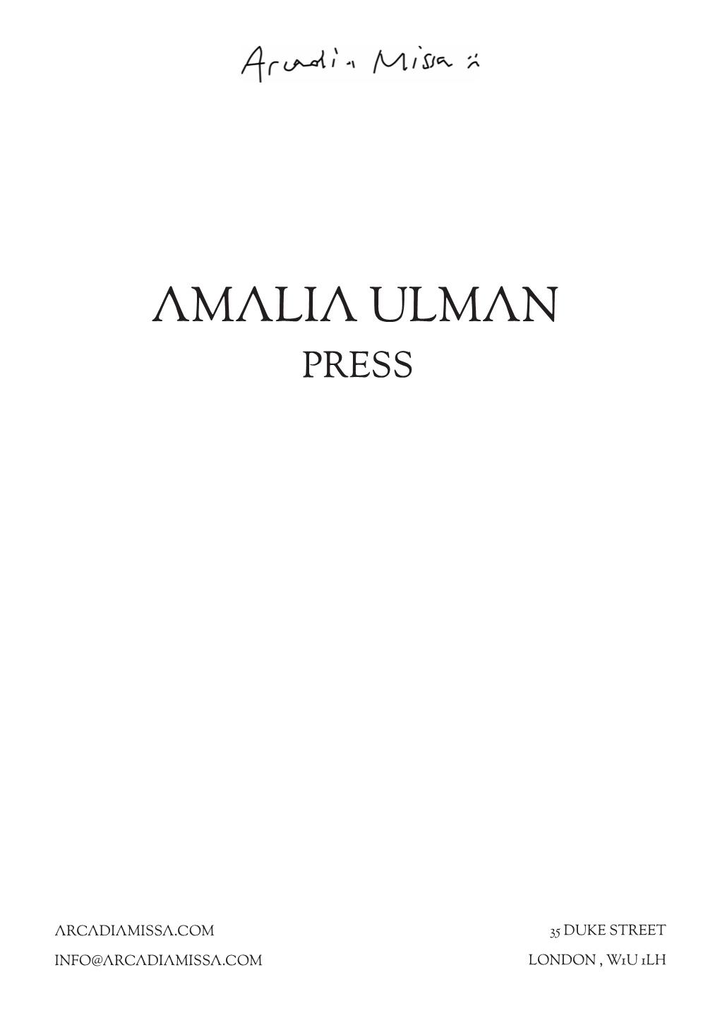 Amalia Ulman Press