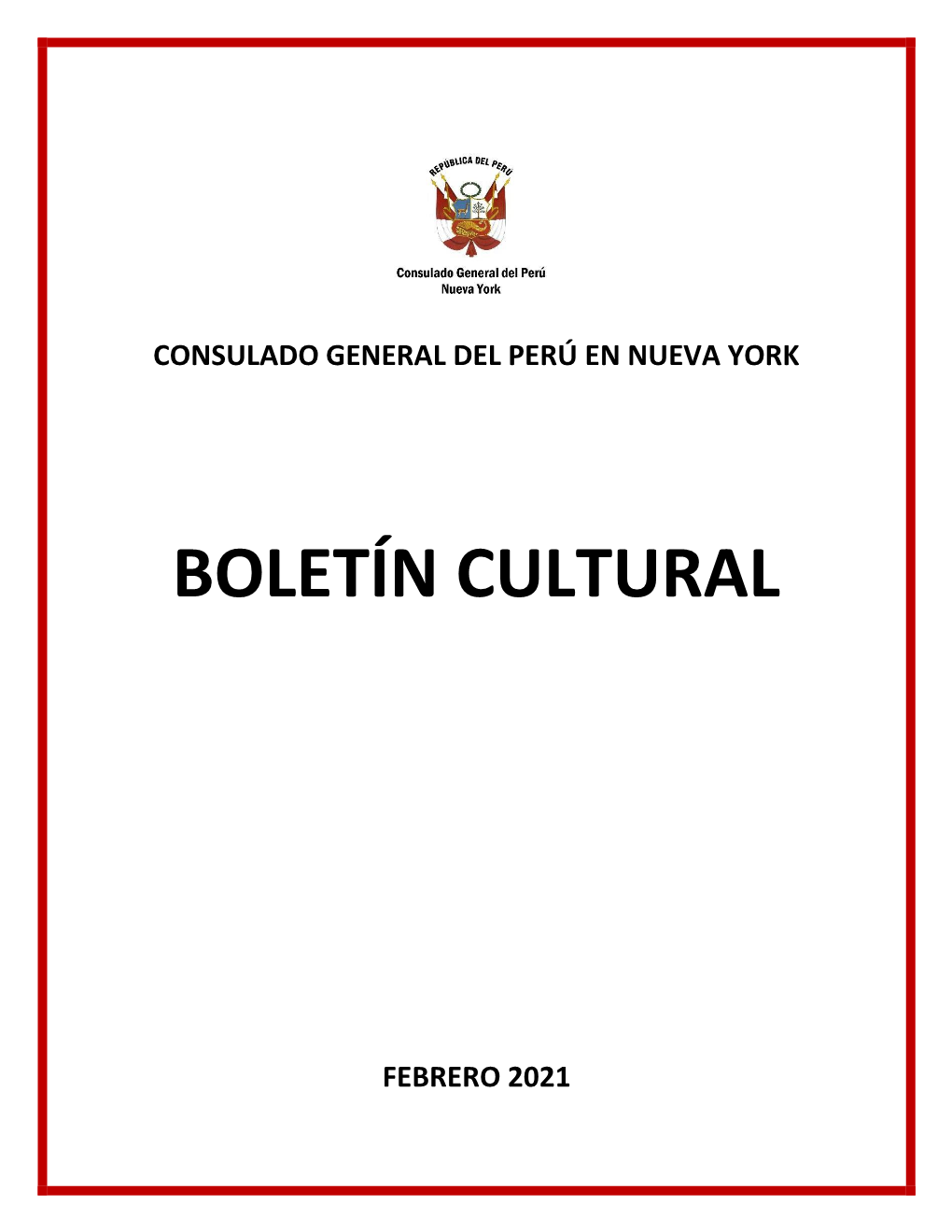 Boletin Cultural Febrero 2021