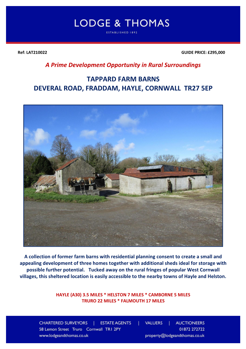 Tappard Farm Barns Deveral Road, Fraddam, Hayle, Cornwall Tr27 5Ep