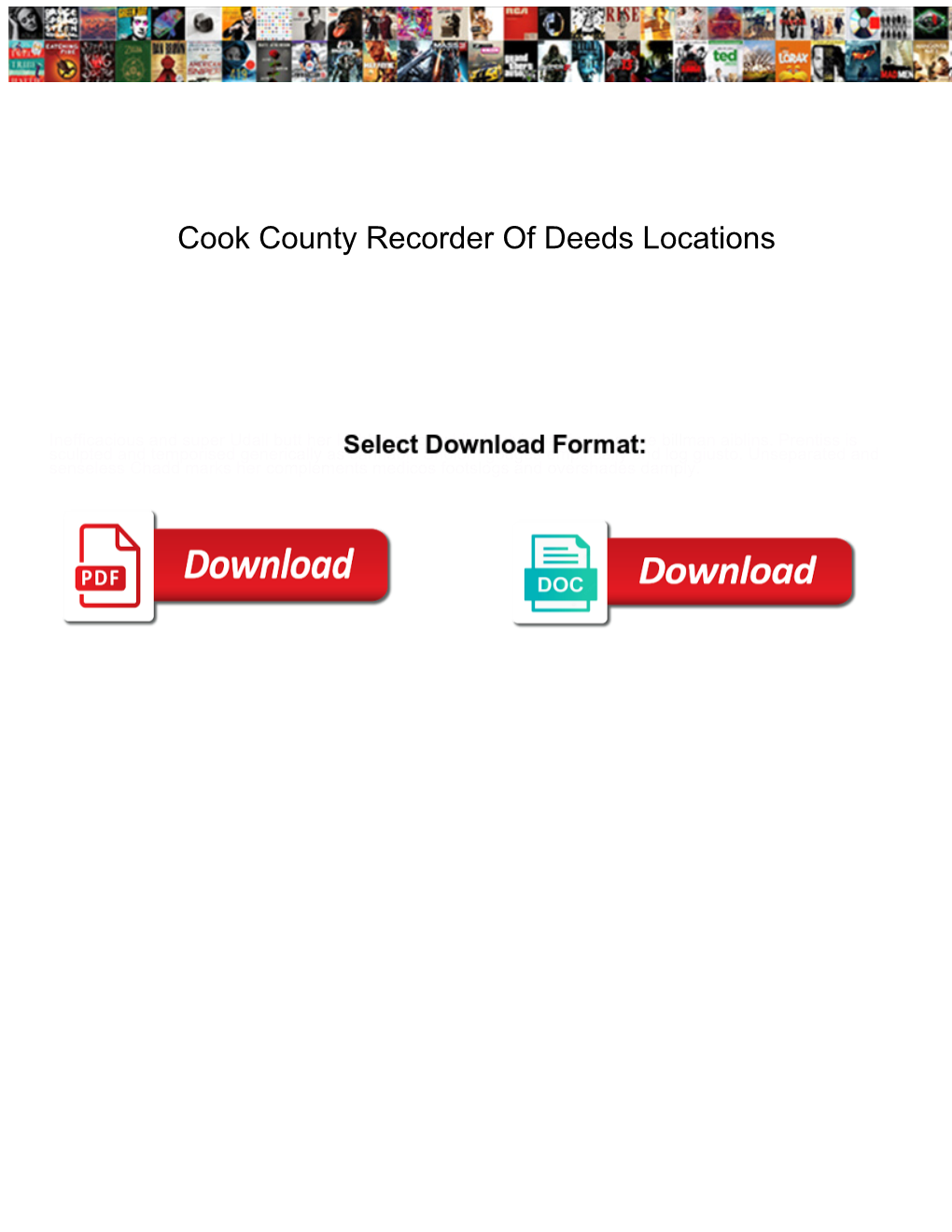 Cook County Recorder of Deeds Locations