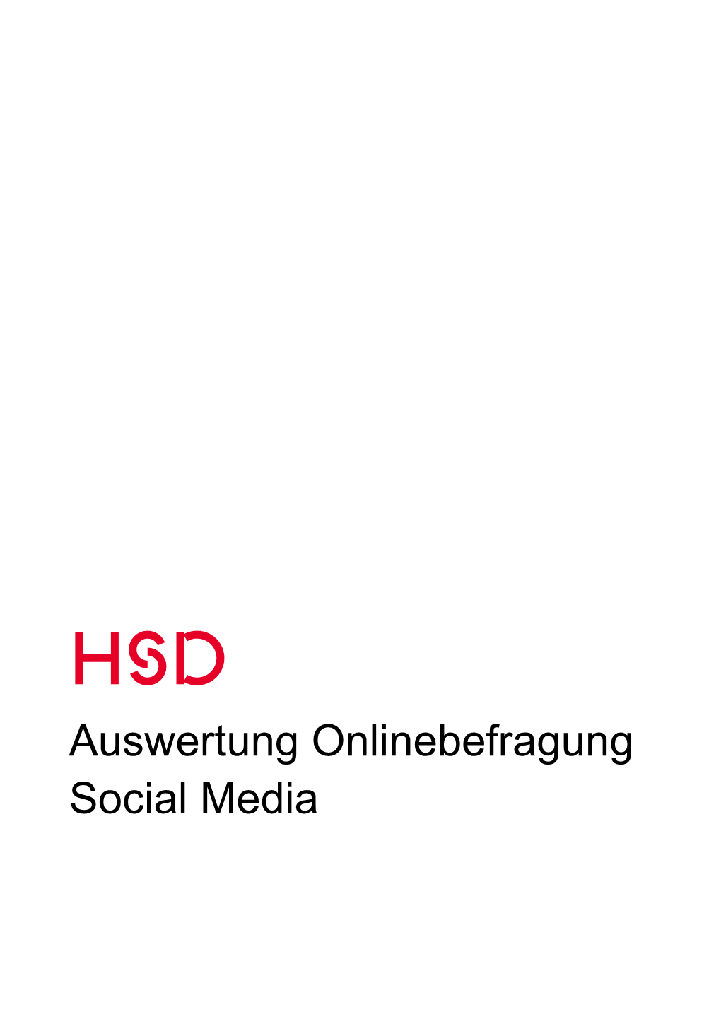 Auswertung Onlinebefragung Social Media