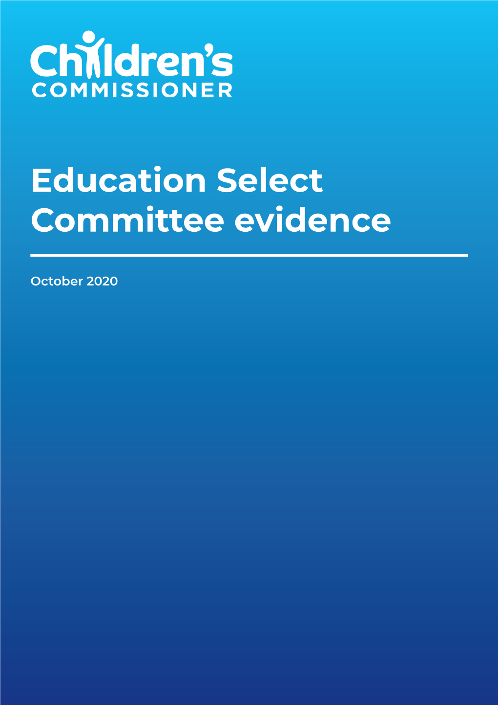 Education Select Committee Evidence