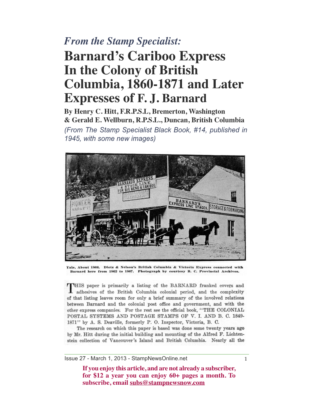 Barnard's Cariboo Express